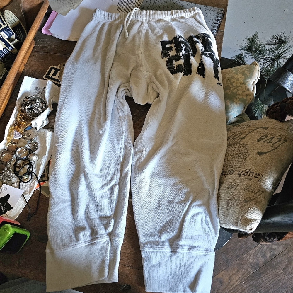 Free City White Sweatpants Small